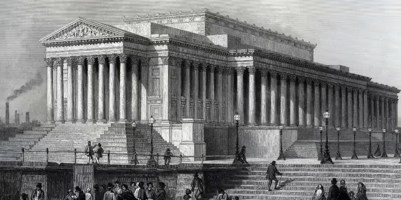 St George's Hall 19th Century lithograph